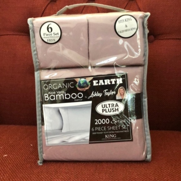 Bamboo Sheets 6 piece set King/Cal Violet - Picture 2 of 4